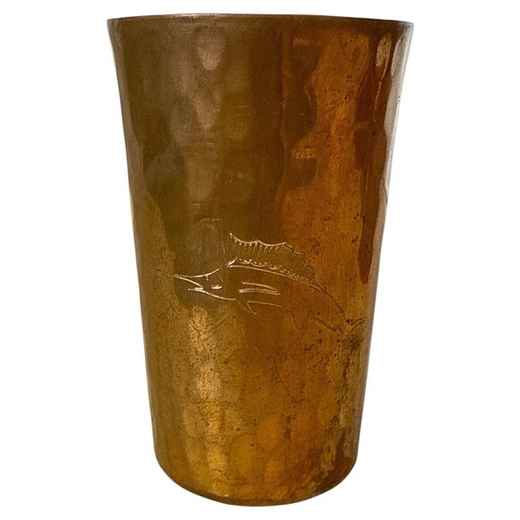 Sertodo Hammered Copper Bar Set Mexico Pitchers Tray Cups Vintage MCM - Picture 6 of 10